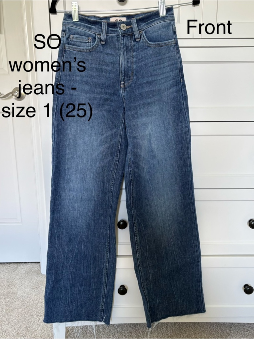 SO high rise dark blue jeans size 1